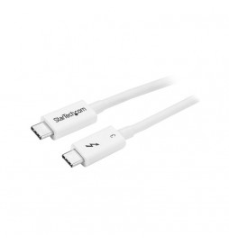 StarTech.com - Cable de 0,5m Thunderbolt 3 Blanco - Cable Compatible con USB-C y DisplayPort - USB Tipo C - Imagen 2