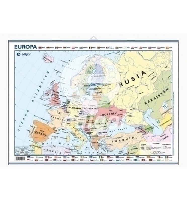 MAPA EDIGOL MINI-MURAL 50x35 cm POLITICO EUROPA - Imagen 1