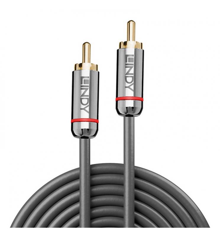 Lindy - 35339 cable de audio 1 m RCA Antracita - Imagen 1