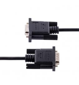 StarTech.com - Cable 3m Serie RS232 para Módem Nulo, Crossover Cruzado Serial con Blindaje de Al-Mylar, Cable DB9 de Puerto COM