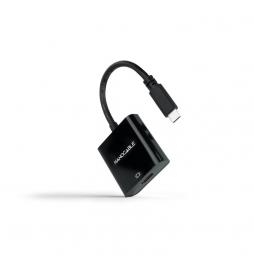 Nanocable - Conversor USB-C a HDMI 4K, USB-C/M-HDMI/H, Negro, 15 cm