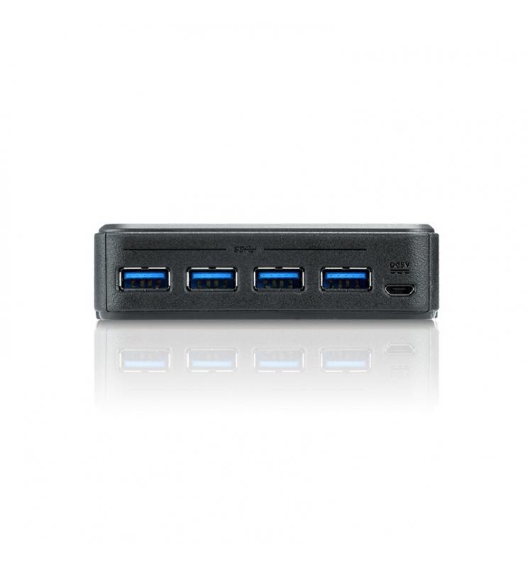 ATEN - Switch de periféricos USB 3.2 Gen1 de 4 x 4 puertos