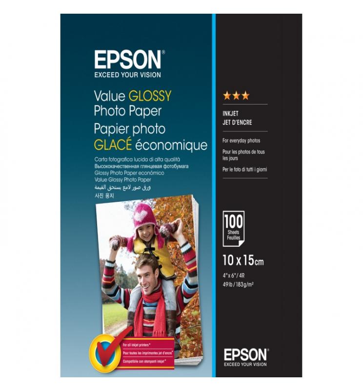Epson - Value Glossy Photo Paper - 10x15cm - 100 Hojas