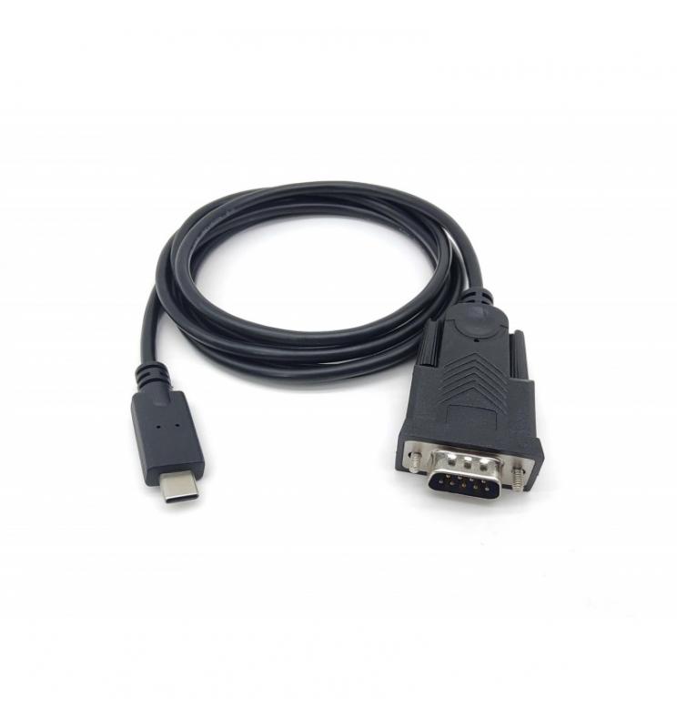 Equip - 133392 cable de serie Negro 1,5 m USB Tipo C DB-9