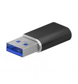 AISENS - Mini Adaptador USB 3.2 Gen2 / USB 2.0 3A, Tipo USB-C/H-A/M, Negro
