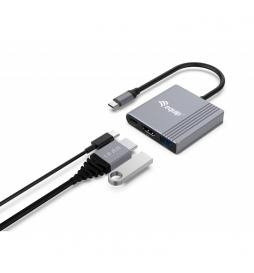 Equip - 133488 Adaptador gráfico USB 3840 x 2160 Pixeles Negro, Gris