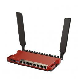 Mikrotik - L009UiGS-2HaxD-IN router inalámbrico Gigabit Ethernet Banda única (2,4 GHz) Rojo