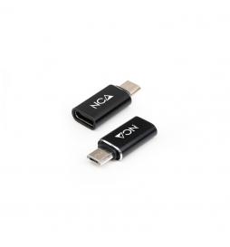 Nanocable - Adaptador Micro USB a USB-C, Micro B/M- USB-C/H, Negro