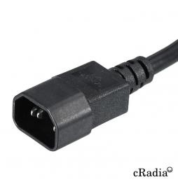 cRadia - Cable de alimentación 0.60m SFO IEC C14 Macho / C13 Hembra - CR 5040