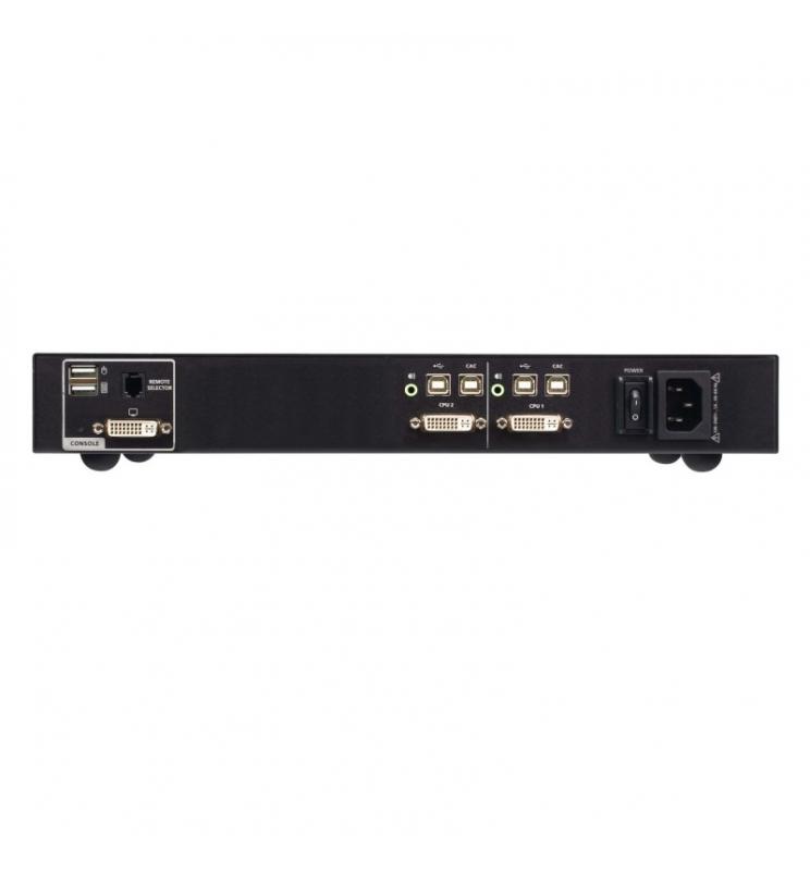ATEN - Switch KVM de seguridad avanzada DVI USB de 2 puertos con CAC (compatible con PSD PP v4.0)