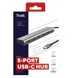 Trust - Halyx USB 3.2 Gen 1 (3.1 Gen 1) Type-C Plata