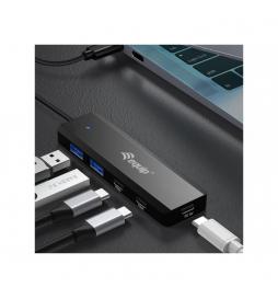 Equip - 128964 hub de interfaz USB 3.2 Gen 1 (3.1 Gen 1) Type-C 5000 Mbit/s Negro