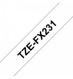 Brother - TZE-FX231 cinta para impresora de etiquetas Negro sobre blanco TZ