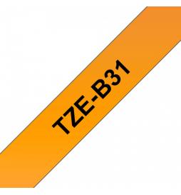 Brother - TZE-B31 cinta para impresora de etiquetas Negro sobre naranja fluorescente