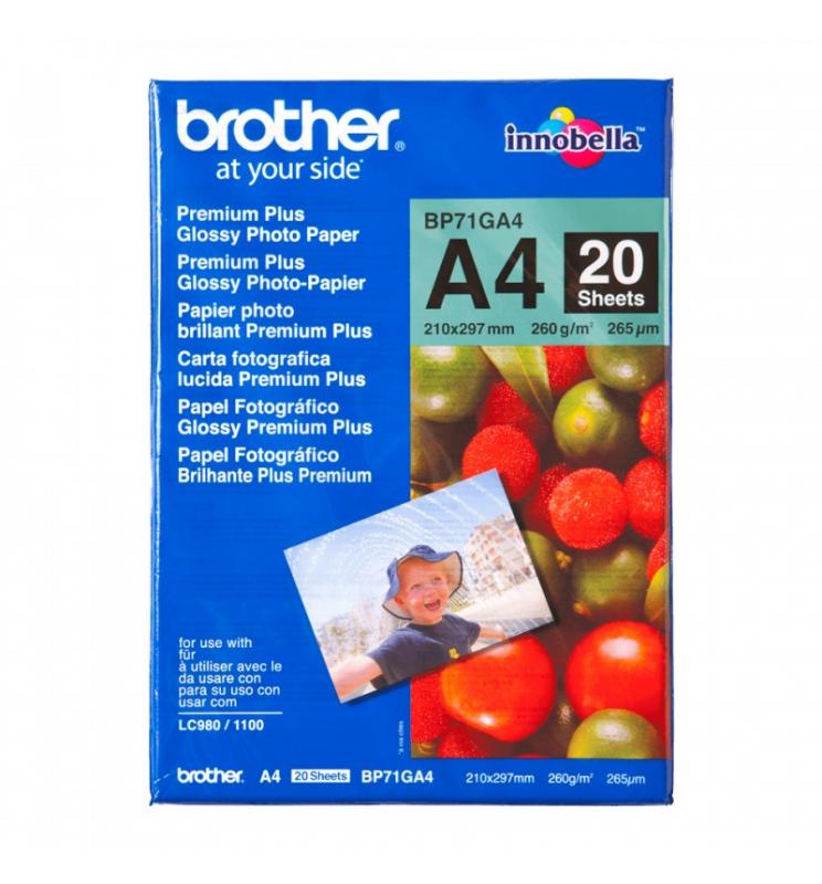 Brother - BP-71GA4 papel fotográfico A4 Azul, Rojo