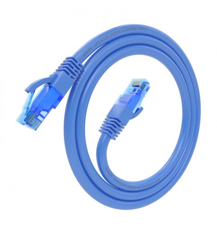 AISENS - Cable De Red Latiguillo RJ45 Cat.6 UTP AWG26 CCA, Azul, 0.75 m
