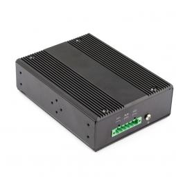 StarTech.com - Switch Conmutador Industrial Ethernet Gigabit 6 Puertos - 4x RJ45 PoE - 2 Ranuras SFP PoE+ de 30W 12-48VDC DIN (I
