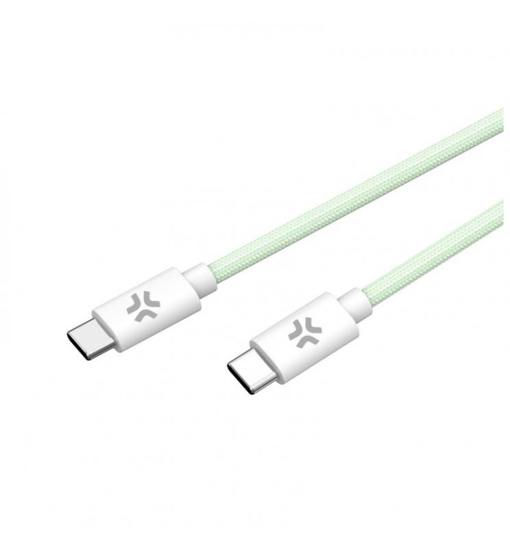 Celly - USBCUSBCCOTTGN cable USB 1,5 m USB C Verde, Blanco
