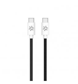 Celly - USBCUSBCCOTTBK cable USB 1,5 m USB C Negro, Blanco