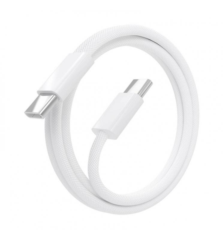 AISENS - Cable USB 2.0 3A 60W Apple, tipo USB-C/M-USB-C/M, Blanco, 1.0m