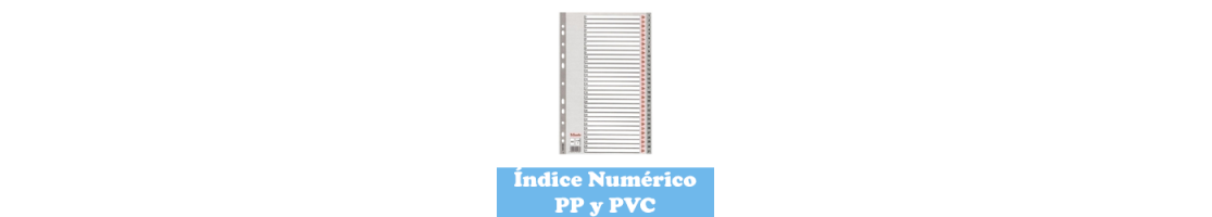 Índice numérico PP y PVC