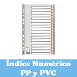Índice numérico PP y PVC