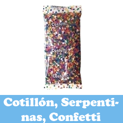 Cotillón, serpentinas, confetti