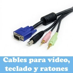 Cables Para Video, Teclado Y Ratones (Kvm)